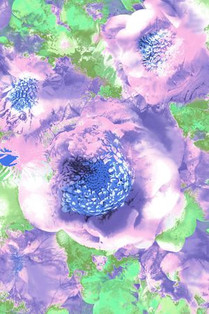 抽象花卉印花华亿平台图片