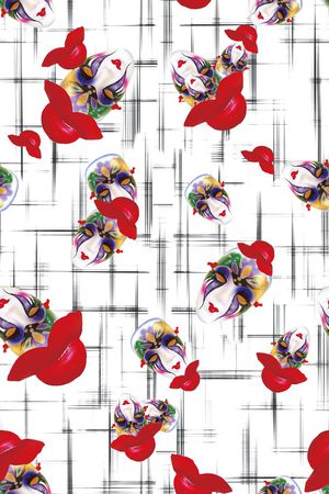 面具印花华亿平台图片