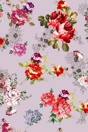 花卉印花华亿平台图片