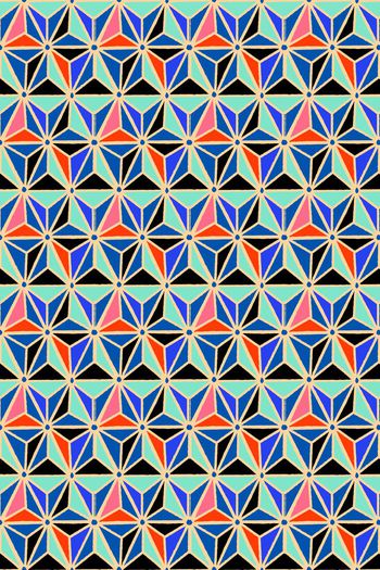 时尚几何花印花华亿平台图片