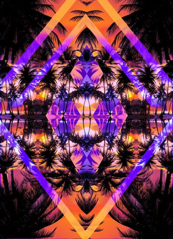 536614-時尚大牌熱帶椰樹定位华亿平台