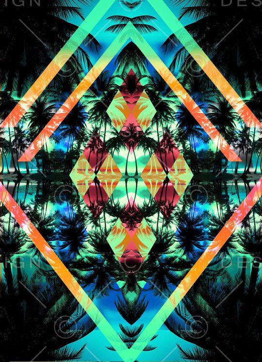 热带椰树印花华亿平台图片