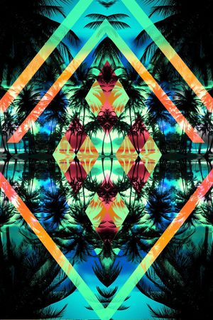 热带椰树印花华亿平台图片