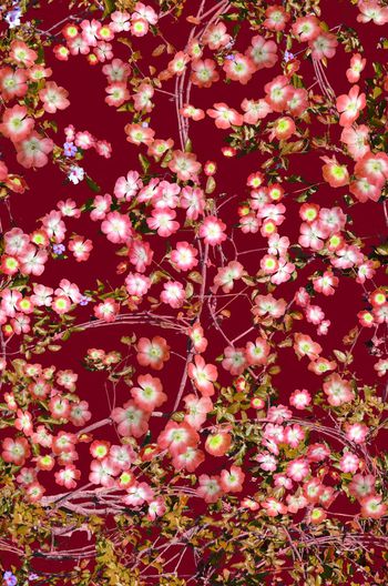 536667-复古 花卉 枝叶 组合 服装 家纺