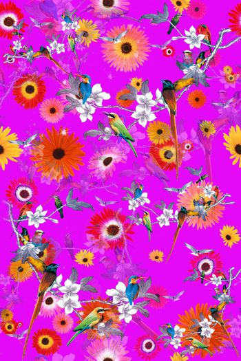 536721-中国风 花鸟印花