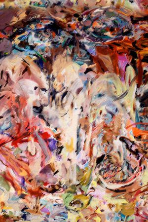 手绘油画印花华亿平台图片