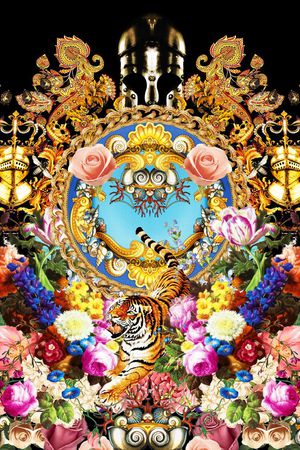 T恤定位图案 二方连续 欧式宫廷风 大牌女装 男士衬衫印花华亿平台图片