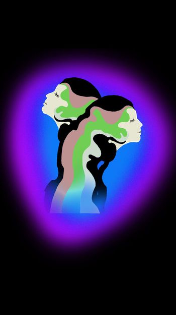 536795-光晕美少女夹克T恤印花