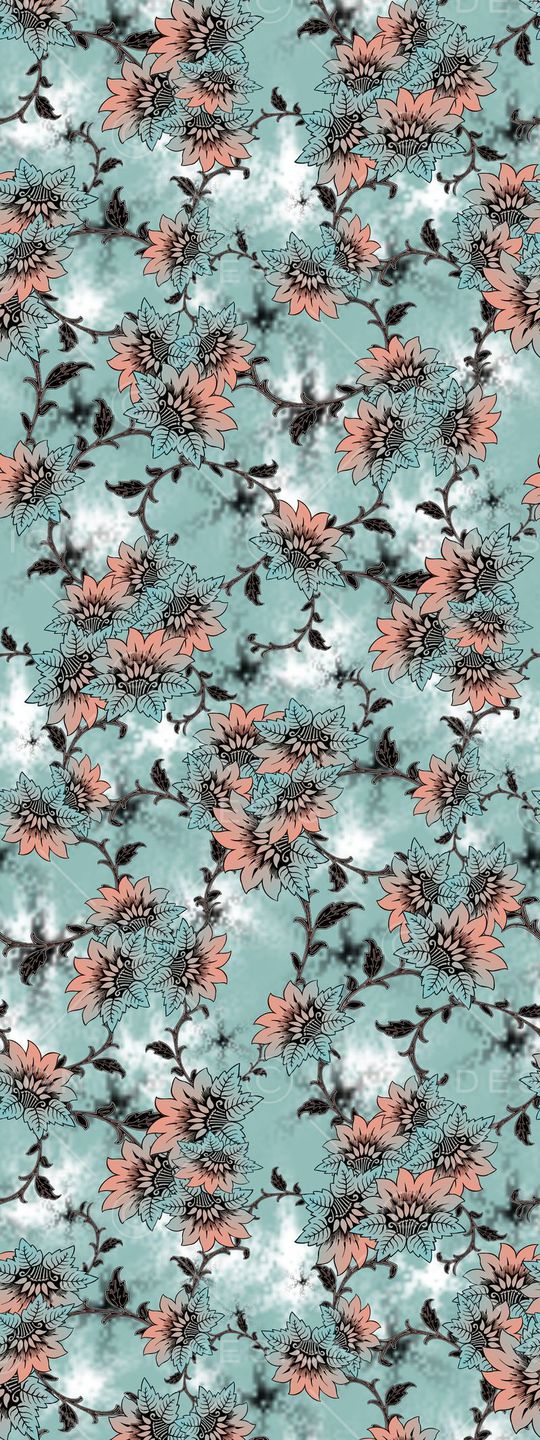 欧式纹样  树叶  云纹 抽象印花华亿平台图片