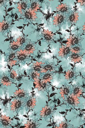 欧式纹样  树叶  云纹 抽象印花华亿平台图片