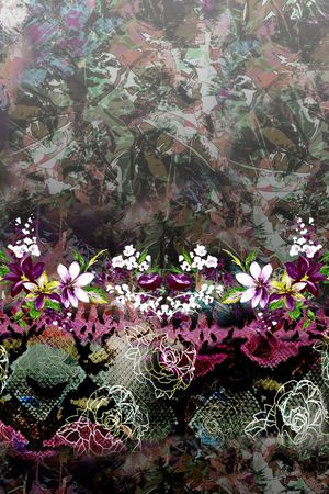 抽象花纹印花华亿平台图片