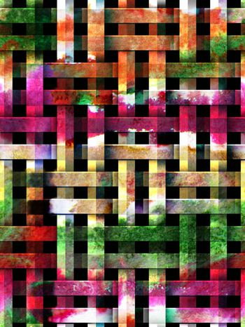 537036-水彩立体编织几何格子交织组合女装衬