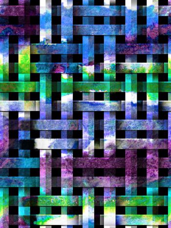 537037-水彩立体编织几何格子交织组合女装衬