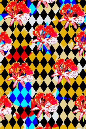 时尚复古印花华亿平台图片