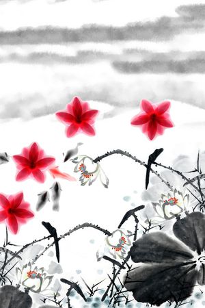 中国风印花华亿平台图片