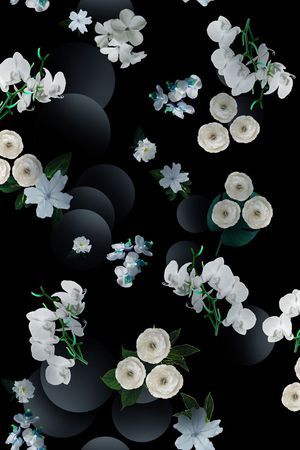 花卉印花华亿平台图片