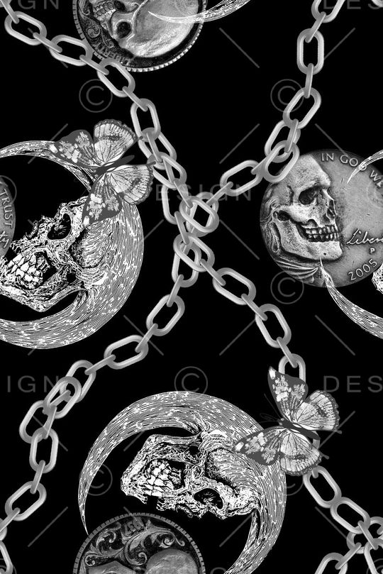 骷髅头印花华亿平台图片