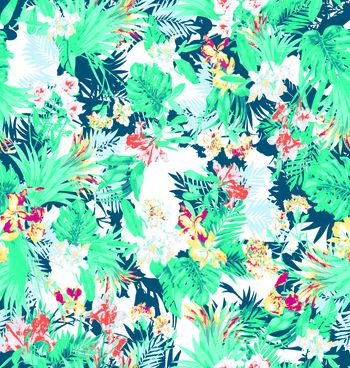 537222-传统抽象花卉 蕨类植物树叶