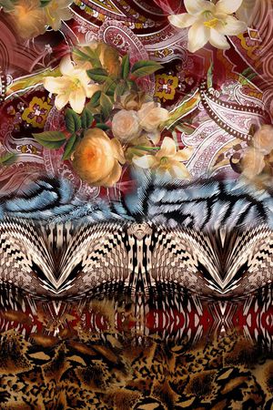 几何花纹印花华亿平台图片