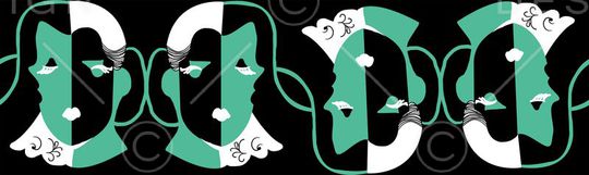 抽象几何印花华亿平台图片