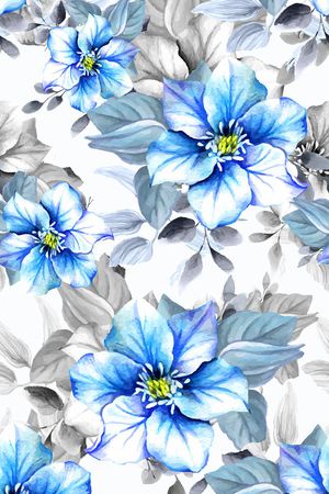 水彩画印花华亿平台图片