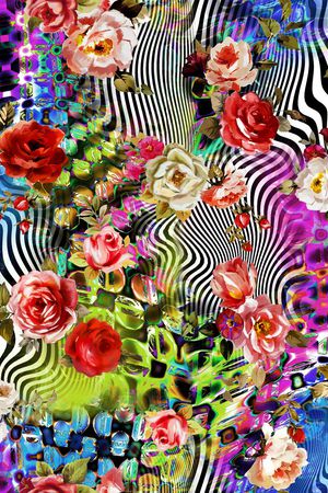 波浪纹印花华亿平台图片