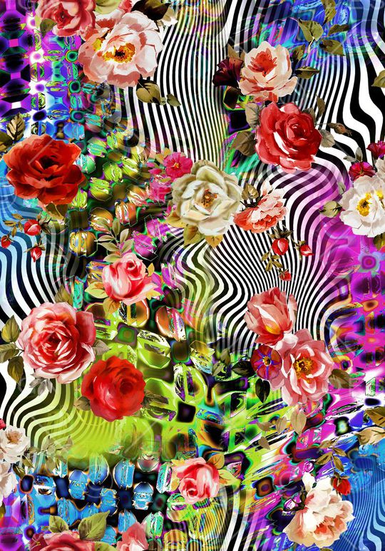 波浪纹印花华亿平台图片