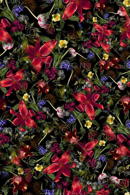 花卉印花华亿平台图片