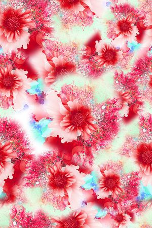 花卉印花华亿平台图片