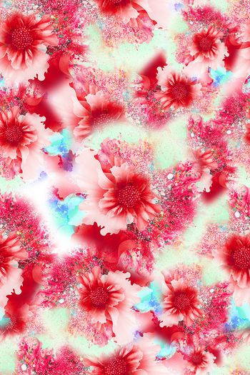 花卉印花华亿平台图片