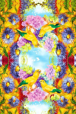 抽象印花华亿平台图片