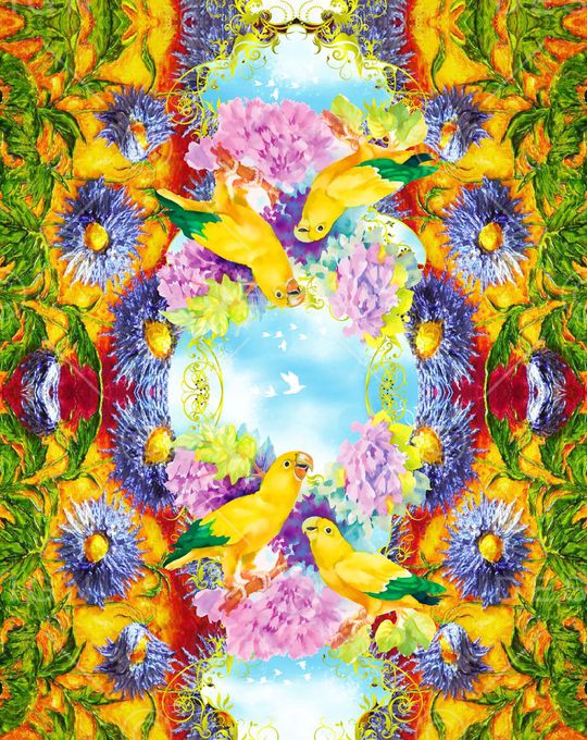 抽象印花华亿平台图片