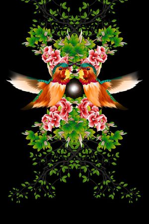 抽象印花华亿平台图片