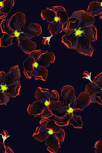 537677-2017趋势大牌风格线条超大花卉女