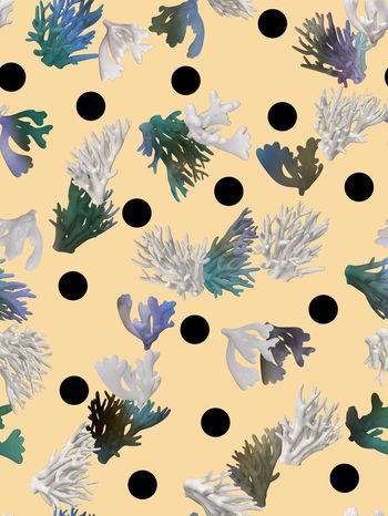 537870-潮流时尚 珊瑚 波点 组合 服装 