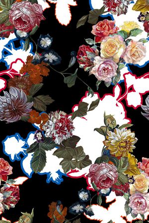 黑白印花华亿平台图片