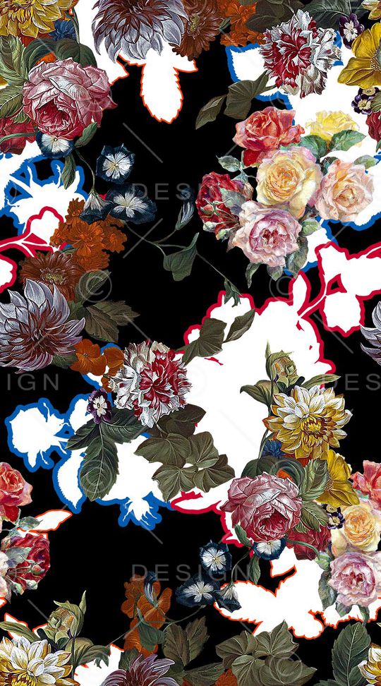 黑白印花华亿平台图片