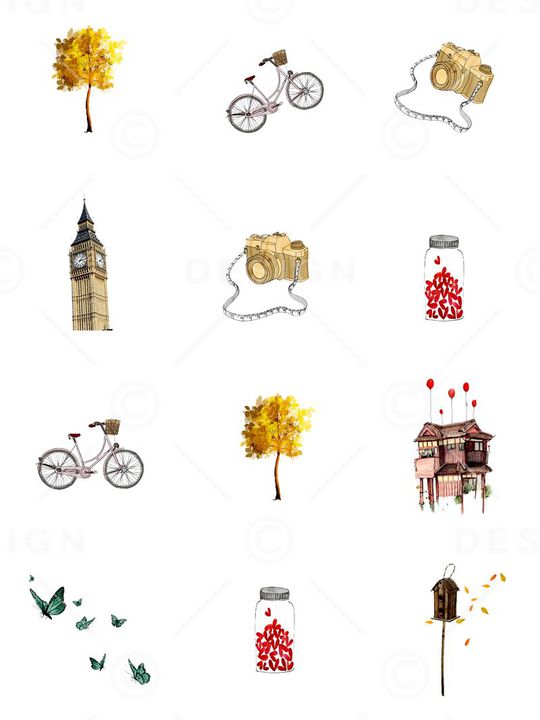 复古建筑印花华亿平台图片