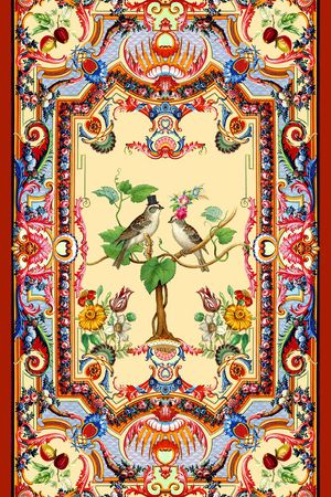 复古印花华亿平台图片