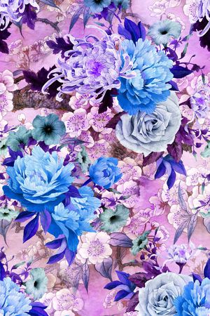 工笔画印花华亿平台图片