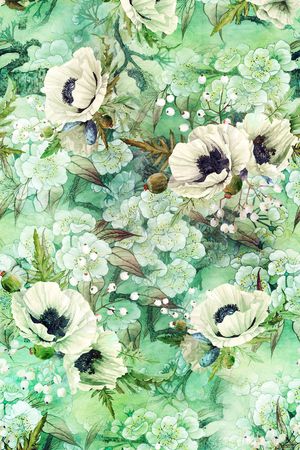 工笔画印花华亿平台图片