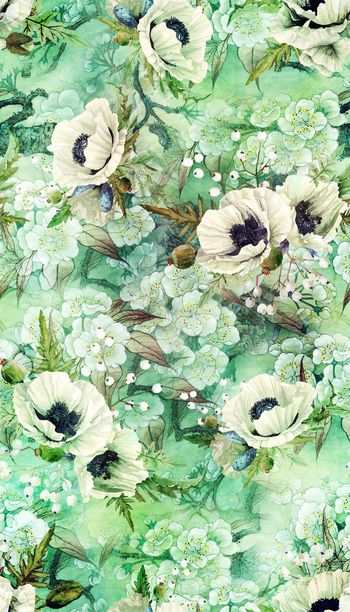 538269-中国风晕染桃花罂粟组合