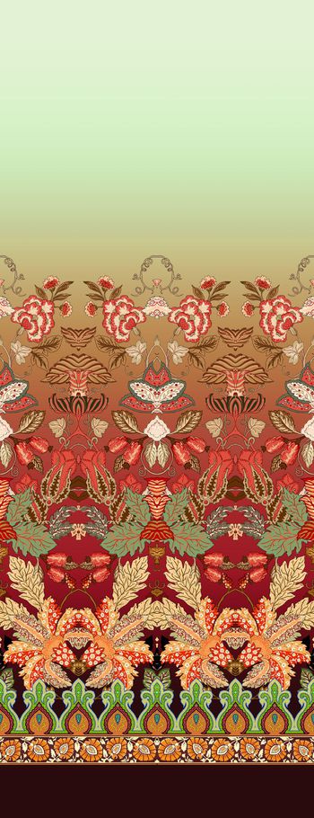 538330-波西米亚风花草渐变定位