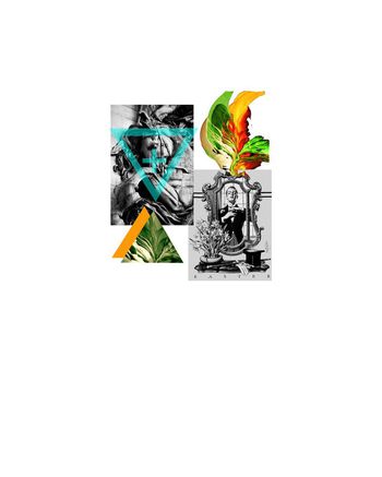 538355-原创欧美拼图雕塑马与人物抽象定位花