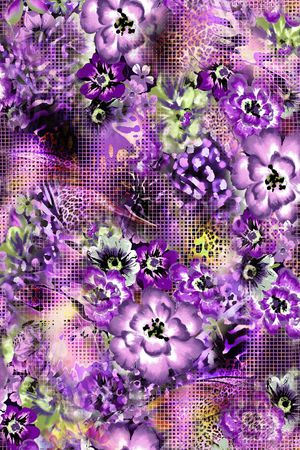 大气花卉印花华亿平台图片