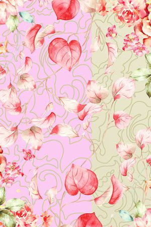 水彩亮丽印花华亿平台图片