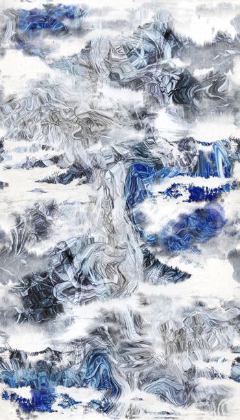 538379-云端上的抽象山水中国风抽象意境大地