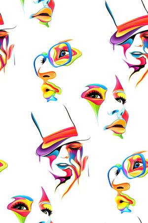 抽象印花华亿平台图片