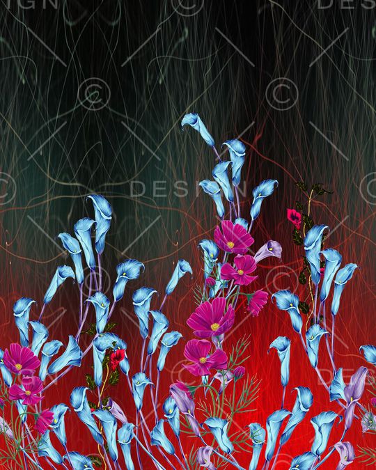 花卉印花华亿平台图片