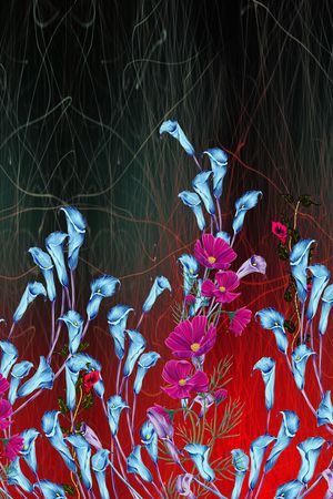 花卉印花华亿平台图片